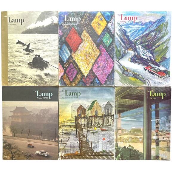 Vintage 1950s Magazine Lot of 6 The Lamp 1956 1957 1958 Standard Oil 50s - Picture 1 of 15